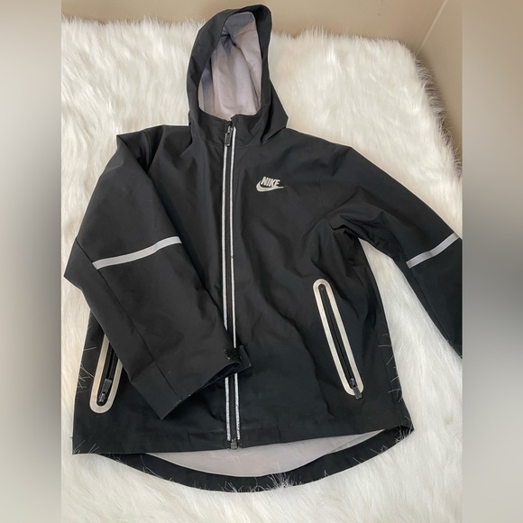 Nike Just Do It Black Hooded Windbreaker Jacket 6 - Picture 4 of 11